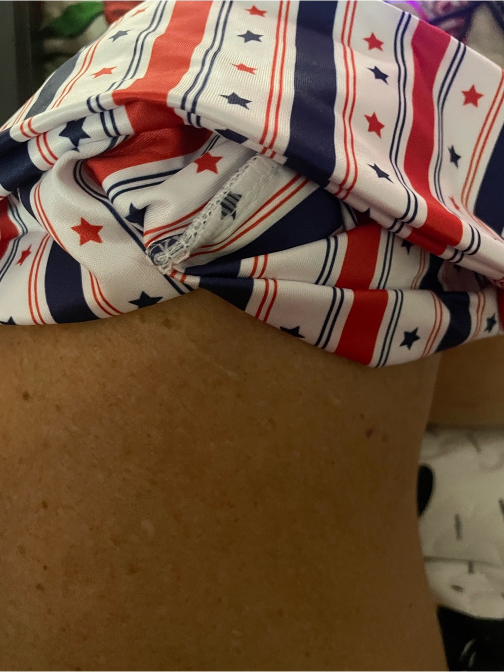 Source Unknown Patriotic Red Navy and White Star Stripe Headband